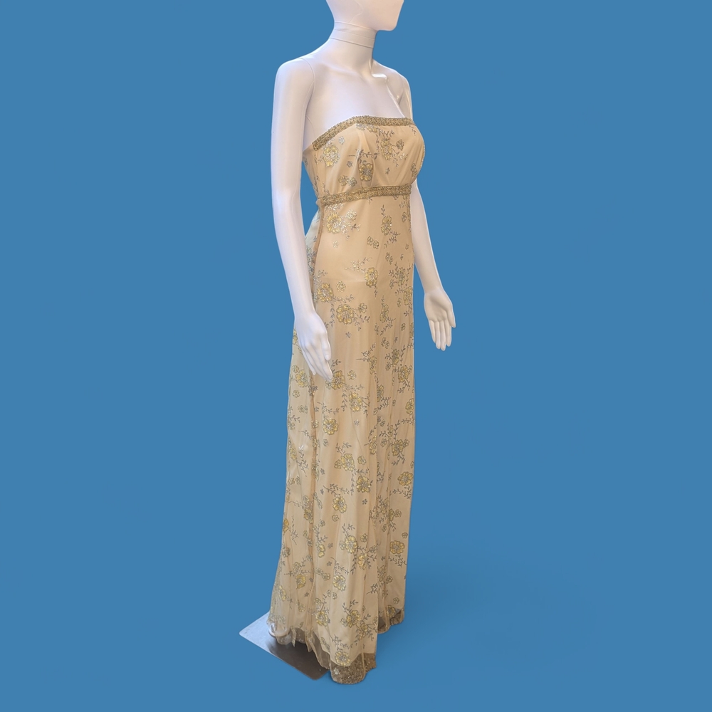 Vtg 80’s/90’s Zum Zum by Niki Livas Beaded Formal Dress Size 11 Made in USA - Picture 2 of 5